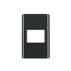 Placa negra de 1 ventana 1.5 módulos, línea Lisboa, VOLTECK 1