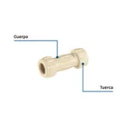 Cople de compresión PVC de 3/4', FOSET 2