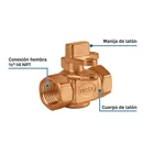 Válvula de banqueta 1/2' para candado, FOSET 2