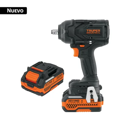 Llave de impacto 1/2' 20V, 850Nm, 2 baterías 4Ah, INDUSTRIAL