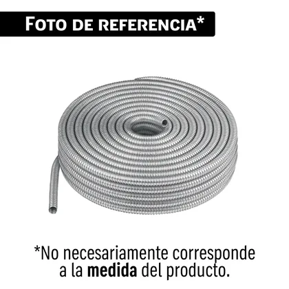 Rollo de 50 m de tubo flexible metálico de 3/8', VOLTECK