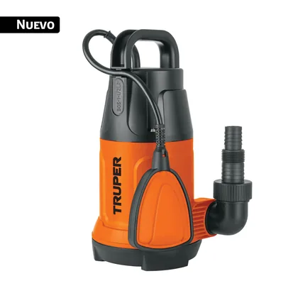 Bomba sumergible plástica,1- 1/2 HP para agua limpia, TRUPER