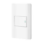 Placa armada blanca 1 interruptor de 3 vías 1.5 mód, Lisboa 1