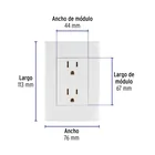 Contacto dúplex, 2 polos + tierra, línea Oslo, blanco 2