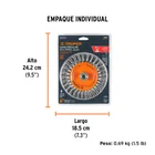 Carda circular 6' alambre trenzado, eje 5/8'-11, TRUPER 5
