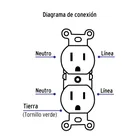 Contacto dúplex, 2 polos 3 hilos, Standard, marfil, VOLTECK 4