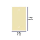 Placa de ABS ciega, Standard, marfil, VOLTECK 2