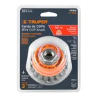 Carda copa 3' alambre trenzado fino, eje 5/8'-11, TRUPER 4