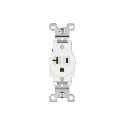 Contacto sencillo, 2 polos 3 hilos, 20 A, Standard, blanco