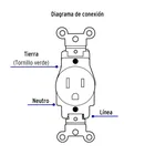 Contacto sencillo, 2 polos 3 hilos, Standard, blanco 4