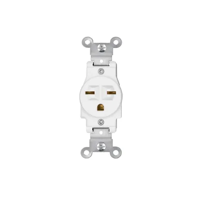 Contacto sencillo, cara de chino, Standard, blanco, VOLTECK