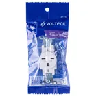 Contacto sencillo, cara de chino, Standard, blanco, VOLTECK 3