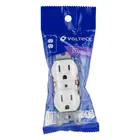 Contacto dúplex, 2 polos 3 hilos, Standard, blanco, VOLTECK 3