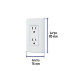 Contacto dúplex, 2 polos + tierra, VOLTECK BASIC 3