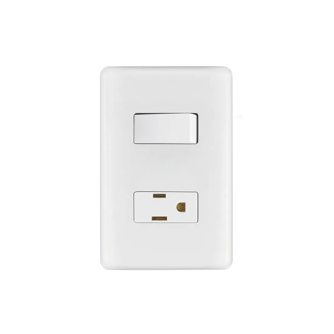 Placa armada contacto e interruptor sencillo, VOLTECK BASIC