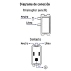 Placa armada contacto e interruptor sencillo, VOLTECK BASIC 4