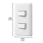 Placa armada con 2 interruptores sencillos, VOLTECK BASIC 3