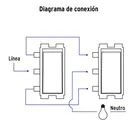 Placa armada con 1 interruptor de 3 vías, VOLTECK BASIC 4