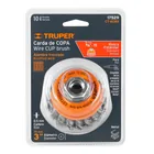 Carda copa 3' alambre trenzado grueso, eje 5/8'-11, TRUPER 4