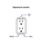 Contacto dúplex aterrizado, marfil, VOLTECK BASIC 4