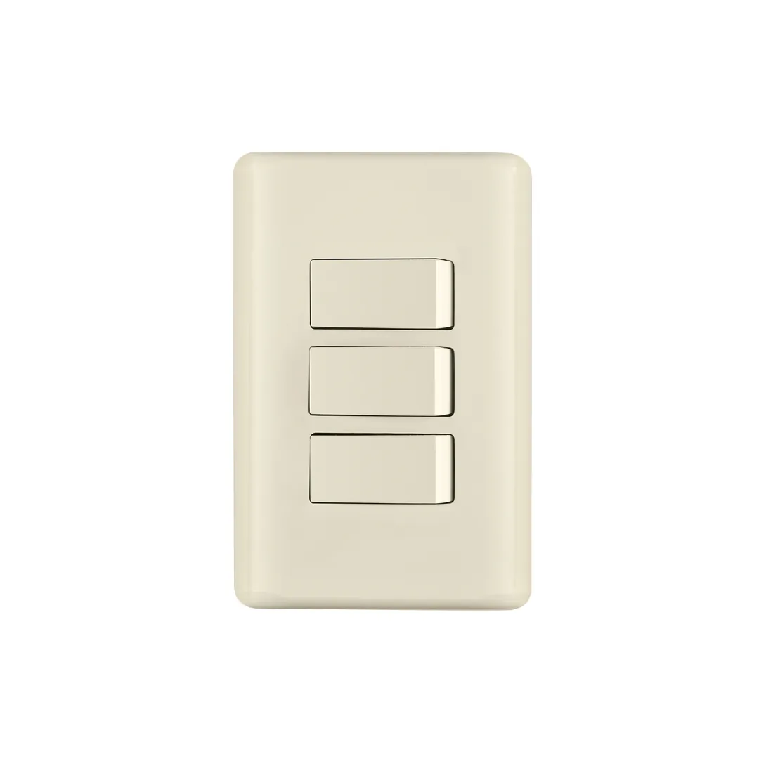 Placa armada 3 interruptores, marfil, VOLTECK