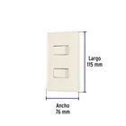 Placa armada, 2 interruptores, marfil, VOLTECK 3