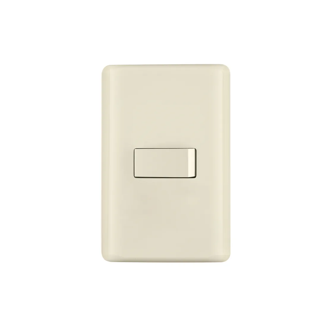 Placa armada 1 interruptor de escalera, marfil, BASIC