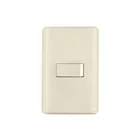 Placa armada 1 interruptor sencillo, marfil, VOLTECK 1