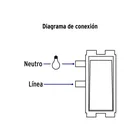 Placa armada 1 interruptor sencillo, marfil, VOLTECK 4