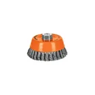 Carda copa 5' alambre trenzado grueso, eje 5/8'-11, TRUPER 1