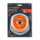 Carda copa 5' alambre trenzado grueso, eje 5/8'-11, TRUPER 4