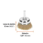 Carda de copa 1-3/4' alambre grueso para taladro, TRUPER 3