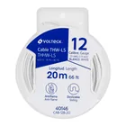 Carrete con 20 m de cable THHW-LS 12 AWG blanco, VOLTECK 1