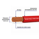 Carrete con 25 m de cable THHW-LS 14 AWG rojo, VOLTECK 3