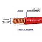 Carrete con 10 m de cable THHW-LS 8 AWG rojo, VOLTECK 3
