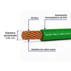 Carrete con 20 m de cable THHW-LS 12 AWG verde, VOLTECK 3