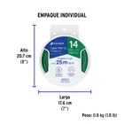 Carrete con 25 m de cable THHW-LS 14 AWG verde, VOLTECK 7