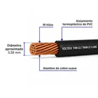 Rollo de 100 m de cable THHW-LS 14 AWG negro, VOLTECK 3