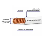 Rollo de 100 m de cable THHW-LS 12 AWG blanco, VOLTECK 3
