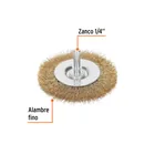 Carda circular 3' alambre fino para taladro, TRUPER 2