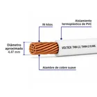 Carrete con 10 m de cable THHW-LS 10 AWG blanco, VOLTECK 3