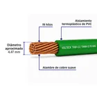 Carrete con 10 m de cable THHW-LS 10 AWG verde, VOLTECK 3