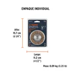 Carda circular 3' alambre grueso para taladro, TRUPER 5