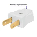 2 Clavijas no polarizadas planas de policarbonato, VOLTECK 2