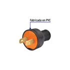2 Clavijas no polarizadas redondas de PVC, VOLTECK 2