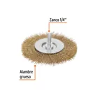 Carda circular 4' alambre grueso para taladro, TRUPER 2