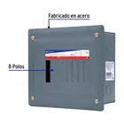 Centro de carga metálico 8 polos 100A de empotrar, VOLTECK 2