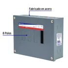 Centro de carga metálico 8 polos 100A de sobreponer, VOLTECK 2