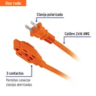 Extensión eléctrica de uso rudo 15 m 2x16 AWG, VOLTECK 2