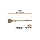 Cincel plano grueso SDS Plus 1-1/2' x 10', TRUPER 2